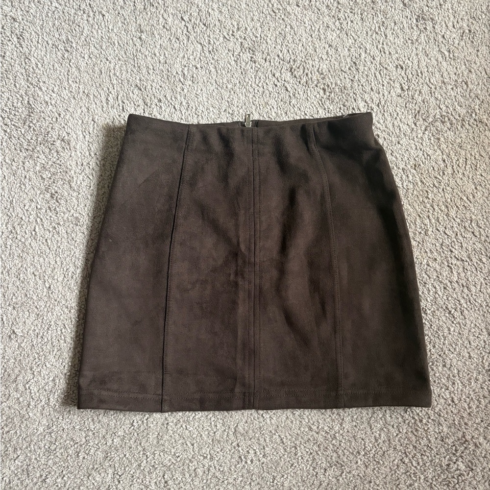 Shinestar Dark Brown Mini Skirt